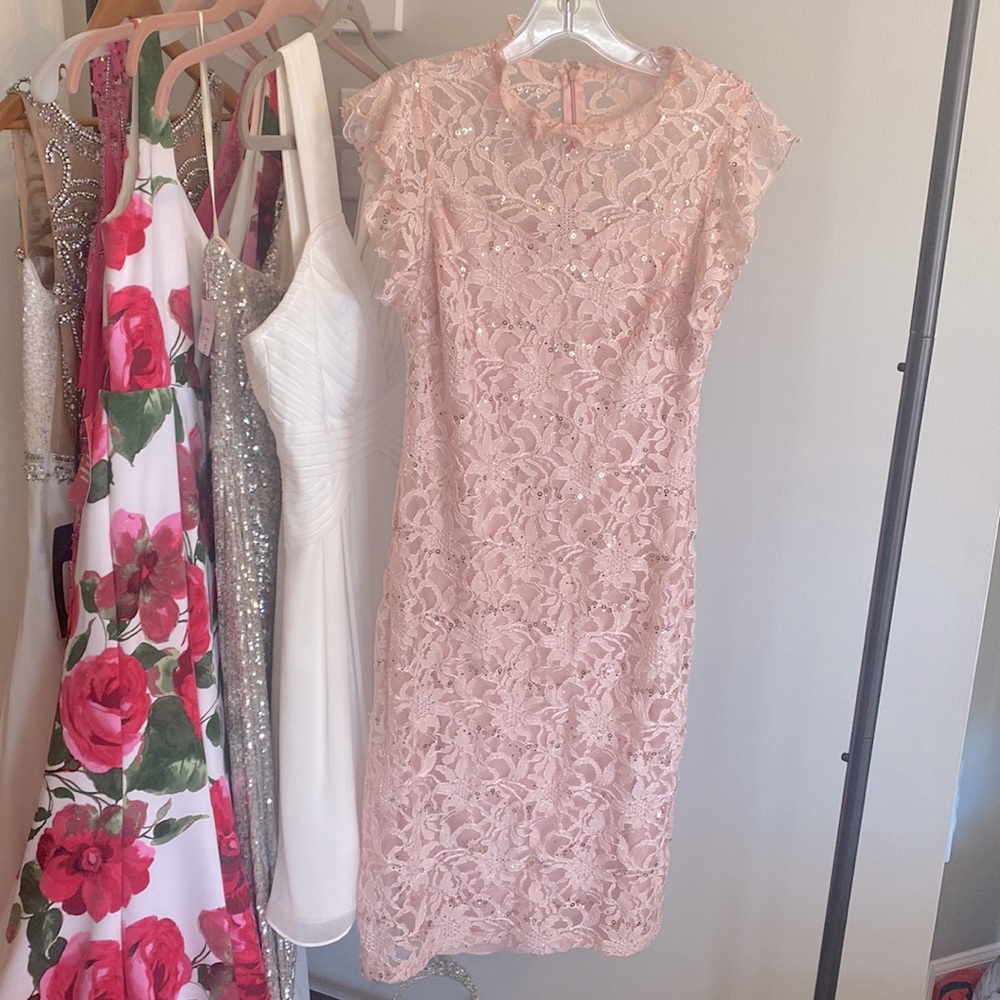 Pink Enfocus Studio Dress with Sequins Size 4